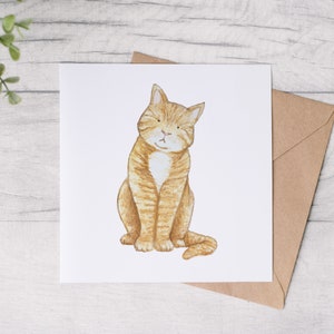 Carte de voeux chat roux