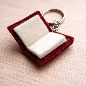 Felt Book Keyring - Miniature Book Lover Gift image 8