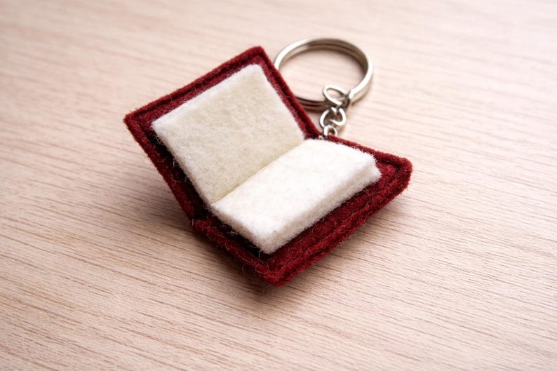 Felt Book Keyring - Miniature Book Lover Gift image 8