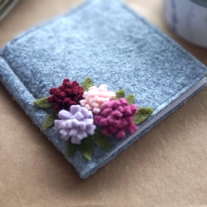 Felt Needle Book with Flowers