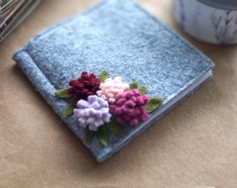 Felt Needle Book with Flowers