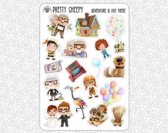 Sticker Sheet Adventure is Out There Stickers | Up Gift Party Favors Planner Planning Bullet Junk Journal Scrapbook Pretty Sheepy