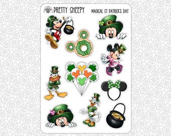 Sticker Sheet Magical St Patrick's Day Stickers | Gift Party Favors Planner Planning Bullet Junk Journal Scrapbook