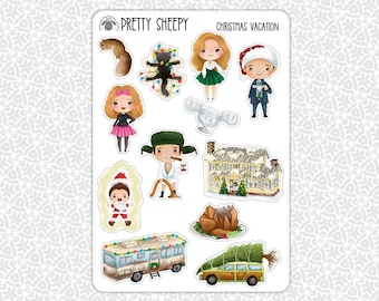 Sticker Sheet Christmas Vacation Stickers | Gift Planner Planning Bullet Journal Junk Journal Scrapbook