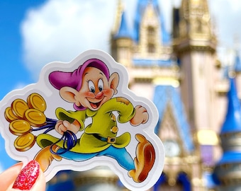 Die Cut Sticker Dopey Challenge Run| Easy Peel Premium Vinyl Sticker Decal Waterproof Water Bottle Laptop Phone Case Kindle Sticker