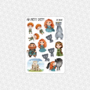 Be Brave Stickers Planning Bullet Journal Scrapbook Merida Pretty Sheepy