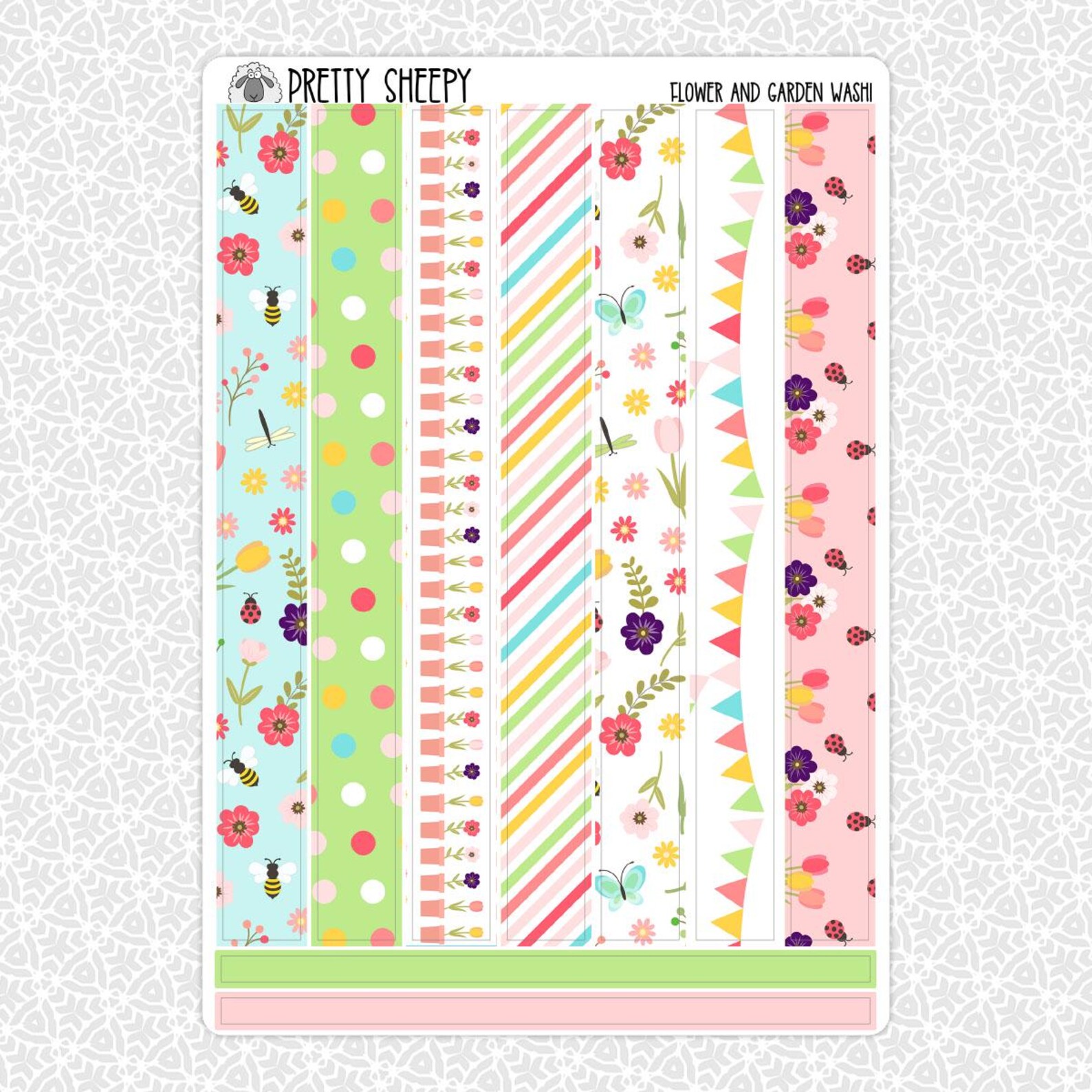 Planner Stickers Flower and Garden Washi Stickers | Functional Planning ...