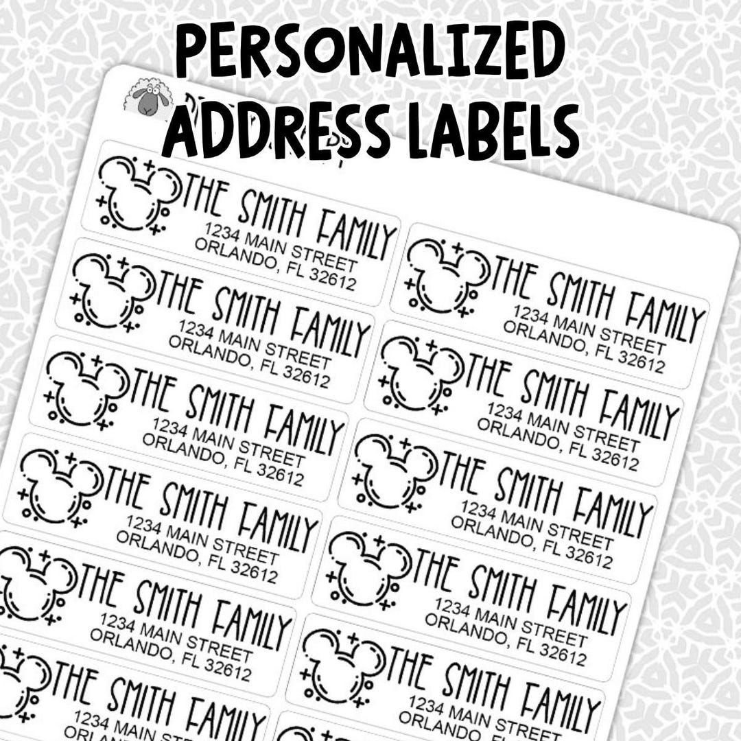 Address Labels PERSONALIZED Magical Mouse Outline | Mickey Custom ...