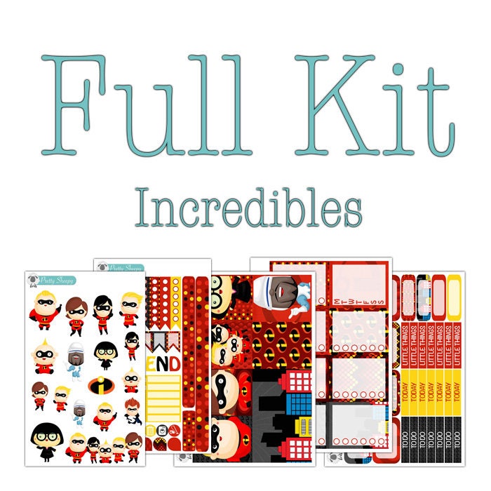 Incredibles Planner Stickers