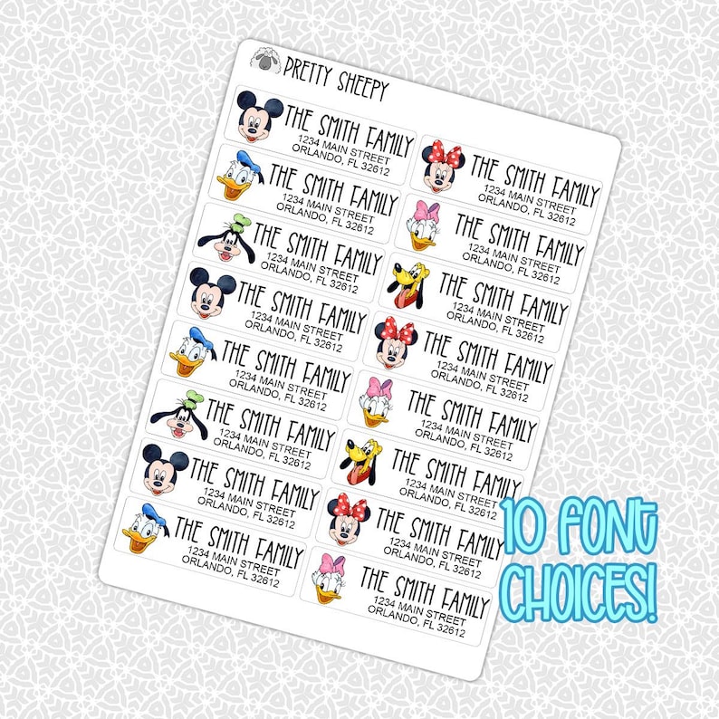 Address Labels PERSONALIZED Clubhouse | Mickey Custom Return Address ...