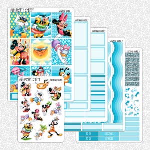 Catching Waves Planner Stickers Disney Summer Spring Break Vacation Beach Planner Stickers Pretty Sheepy