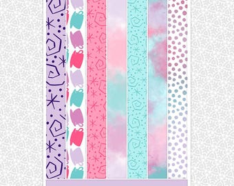 Planner Stickers Spinning Sidekicks Washi Stickers | Mad Tea Party Functional Planning Bullet Junk Journal Scrapbooking