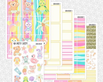 Planner Stickers Bear Bestie | Duffy Weekly Planning Kit Functional Decorative
