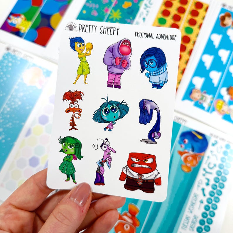 Sticker Sheet Emotional Adventure Stickers | Inside Out Gift Party ...