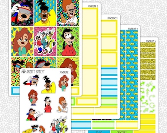 Pegatinas de planificador Powerline / A Goofy Movie Kit de planificación semanal Funcional Decorativo