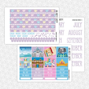 Fantasyland Monthly Kit | Monthly Planner Stickers