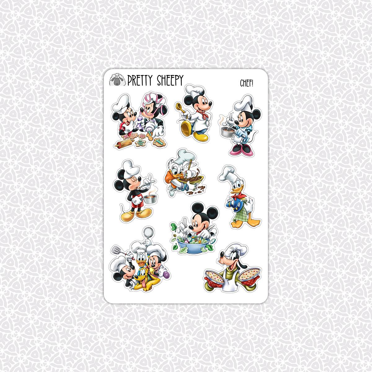 Merry Chef Sticker Sticker Sheet Chef! Stickers | Gift Party Favors Planner Planning ...