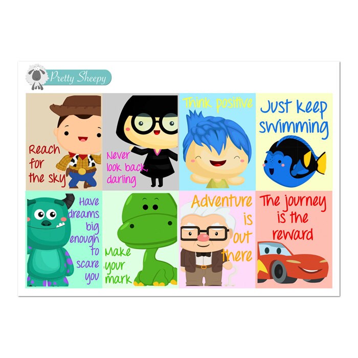 Pixar Quotes Full Box Stickers - Etsy