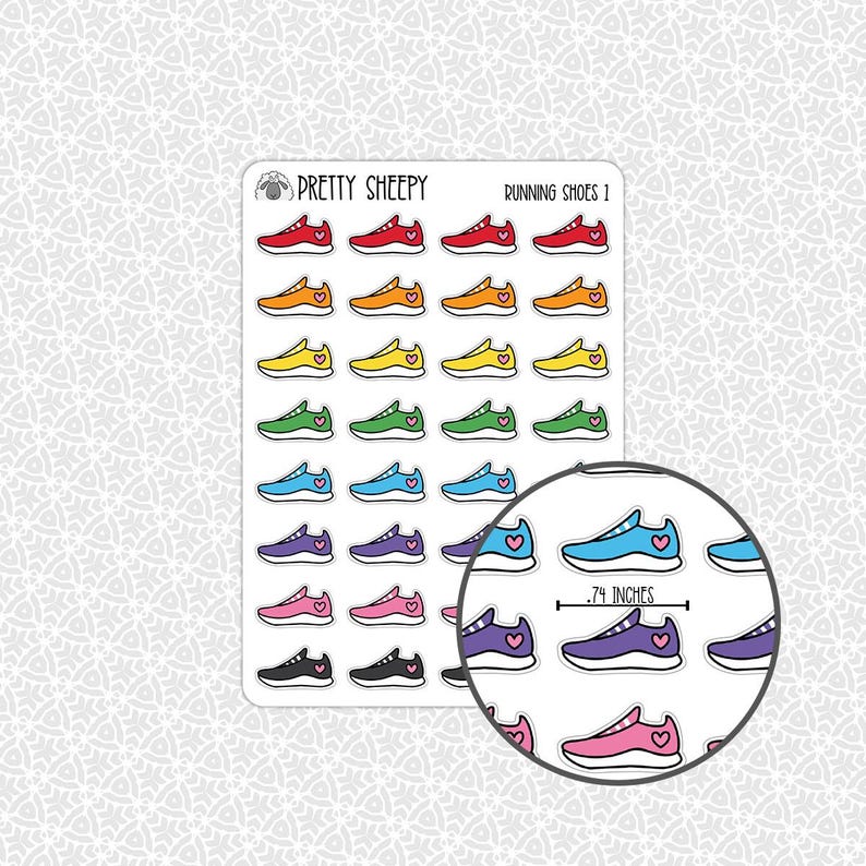 Shoes Rack Sticker Sticker Sheet Running Shoes Stickers | Fitness Workout Gift Functional ...