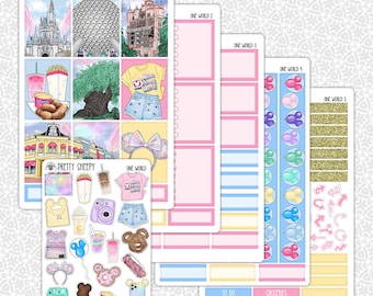 Planner Stickers One World | WDW Weekly Planner Kit Functional Stickers Decorative Stickers Pretty Sheepy