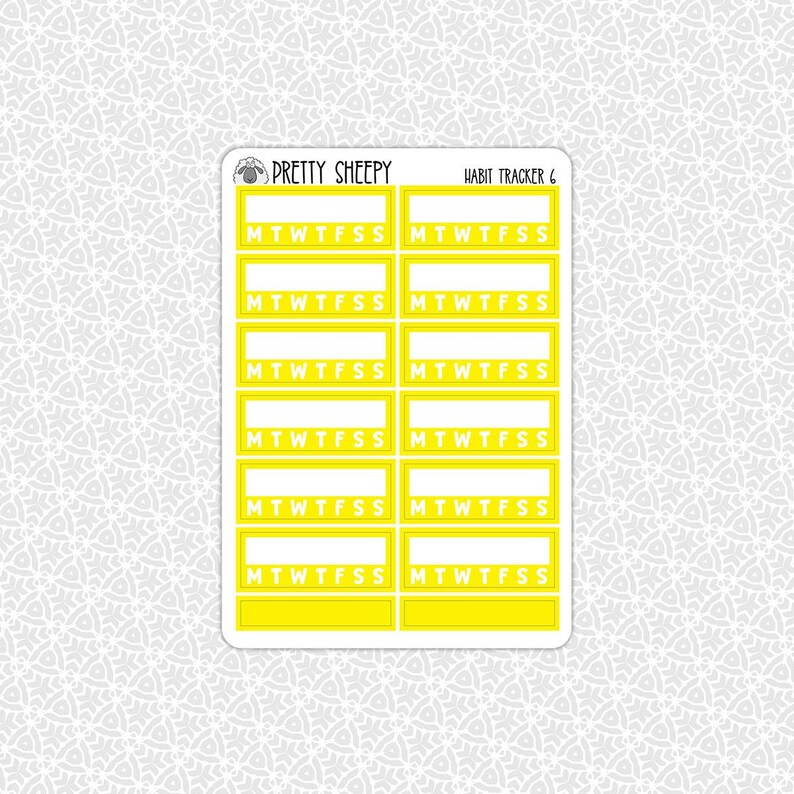 Sticker Sheet Habit Tracker Planner Stickers | Colorful Rainbow ...