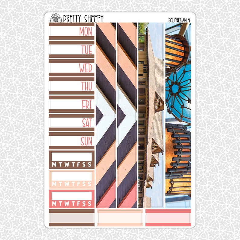 Planner Stickers Polynesian | Disney Resort Weekly Planning Kit ...