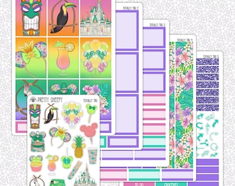 Planner Stickers Totally Tiki | Weekly Planning Kit Functional Stickers Decorative Stickers Pretty Sheepy