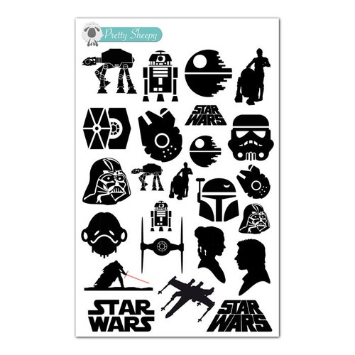 Galactic Wars Silhouette Stickers - Etsy