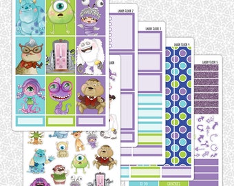Planner Stickers Laugh Floor | Monsters Inc University Weekly Planner Kit Functional Stickers Decorative