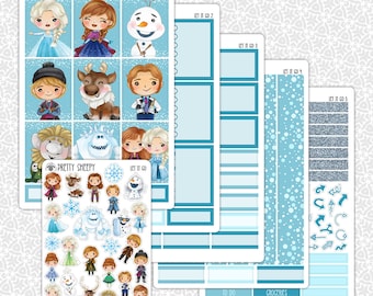 Planner Stickers Let it Go | Frozen Elsa Olaf Weekly Planner Kit Functional Stickers Decorative Stickers