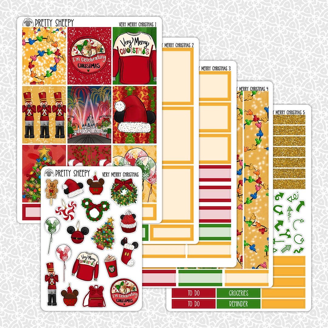 Planner Stickers Very Merry Christmas | Weekly Planner Kit Functional ...