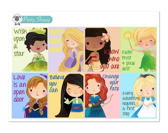 Princess Stickers V2 | Etsy