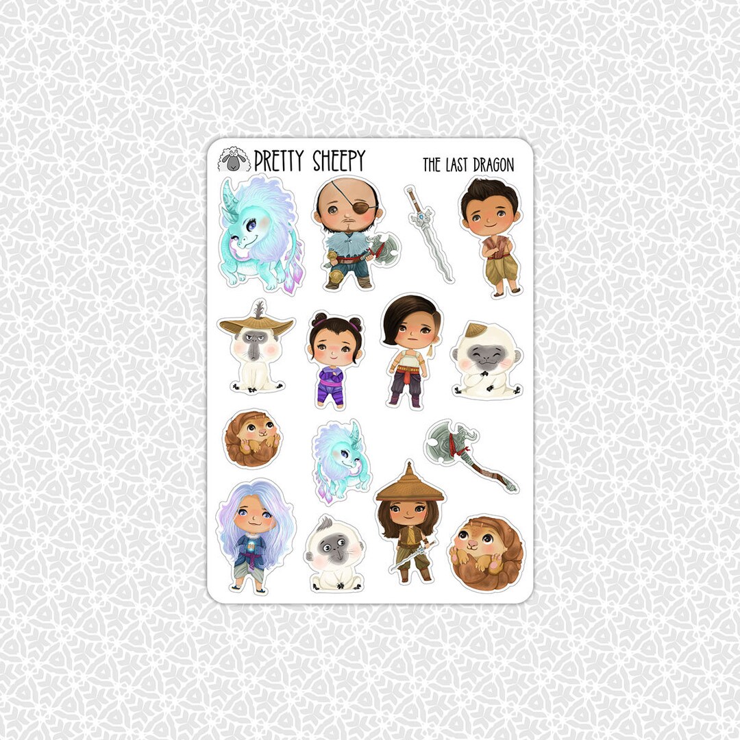 Football Sticker Raya Sticker Sheet the Last Dragon Stickers | Raya Gift Party Favors Planner ...