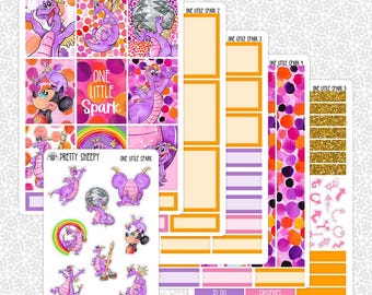 Planner Stickers One Little Spark | Figment Epcot Mickey Weekly Kit Functional Decorative Stickers Pretty Sheepy