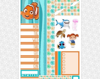 Planner Stickers Big Blue World Sampler | Finding Nemo Dory Planning Bullet Junk Journal Scrapbook Kit