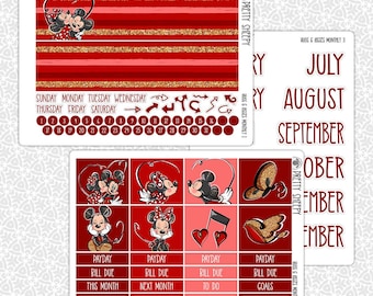 Monthly Planner Stickers Hugs & Kisses | Valentine Monthly Kit for Erin Condren Planners Pick Any Month! Pretty Sheepy