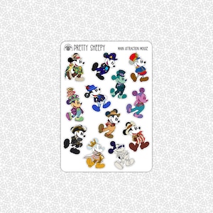 Main Attraction Mouse Stickers | Disney Planner Stickers | Planning | Bullet Journal | Scrapbook