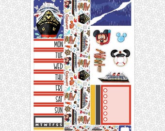 Planner Stickers Castaway Cruise Sampler | Disney Cruise Planning Bullet Junk Journal Scrapbook Kit