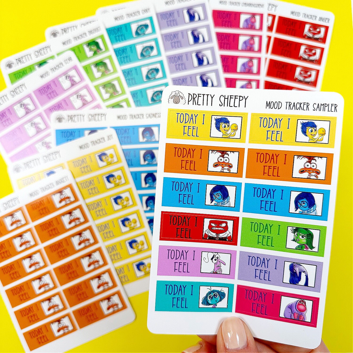 Sticker Sheet Emotional Adventure Mood Tracker Stickers | Inside Out ...