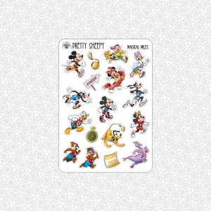 Magical Miles Stickers Planning Bullet Journal Scrapbook RunDisney-Inspired Pretty Sheepy