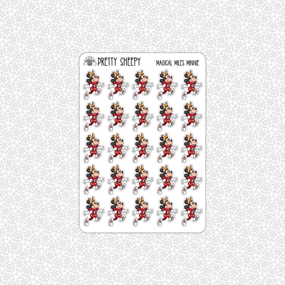 Sticker Sheet Magical Miles Stickers | Rungoals Workout Disney Gift ...