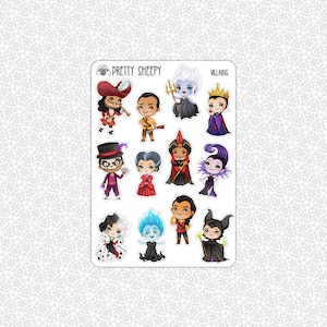 Villains Stickers Halloween Planner Stickers Planning Bullet Journal Scrapbook Pretty Sheepy