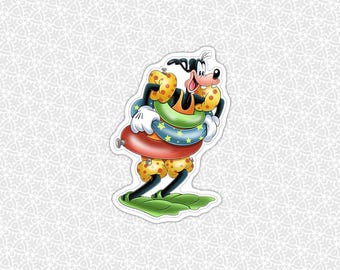Die Cut Sticker Goofy Catching Waves | Easy Peel Premium Vinyl Sticker Decal Waterproof Water Bottle Laptop Phone Case Kindle Sticker