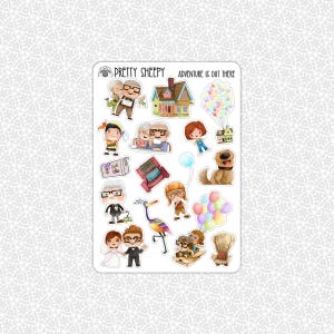 Adventure is Out There Stickers Planning Bullet Journal Scrapbook Up Pretty Sheepy