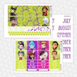 Villains Monthly Kit Monthly Planner Stickers Halloween Planning Stickers Villains Disney Planner Stickers Pretty Sheepy
