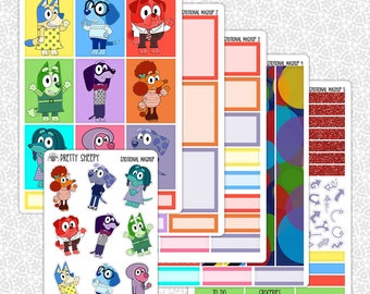 Planner Stickers Emotional Mashup | Disney Planner Stickers Inside Out Vertical Weekly Planner Kit Functional Stickers Decorative Stickers
