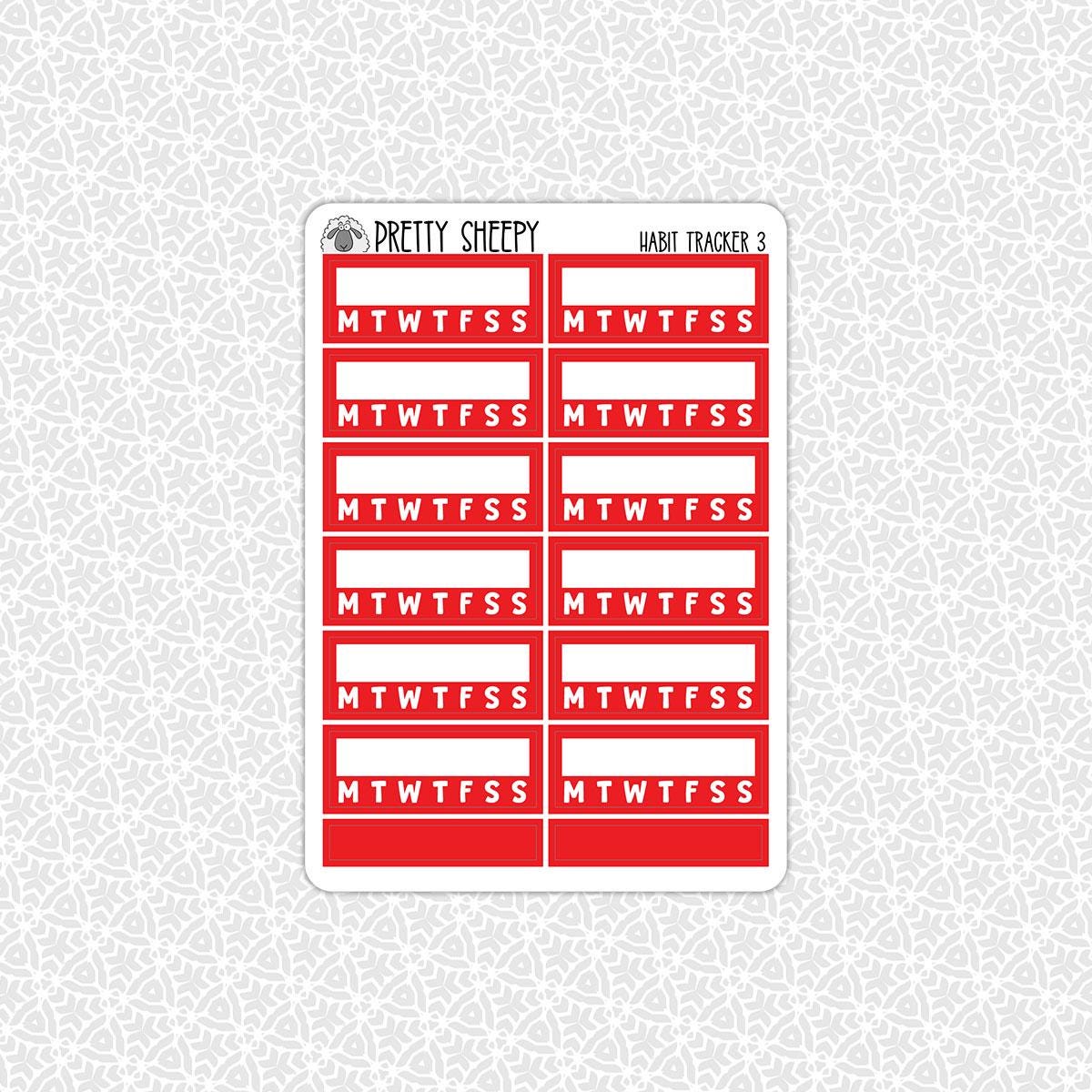 Sticker Sheet Habit Tracker Planner Stickers | Colorful Rainbow ...