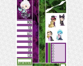 Planner Stickers Villains Sidekicks Sampler | Planning Bullet Junk Journal Scrapbook Kit