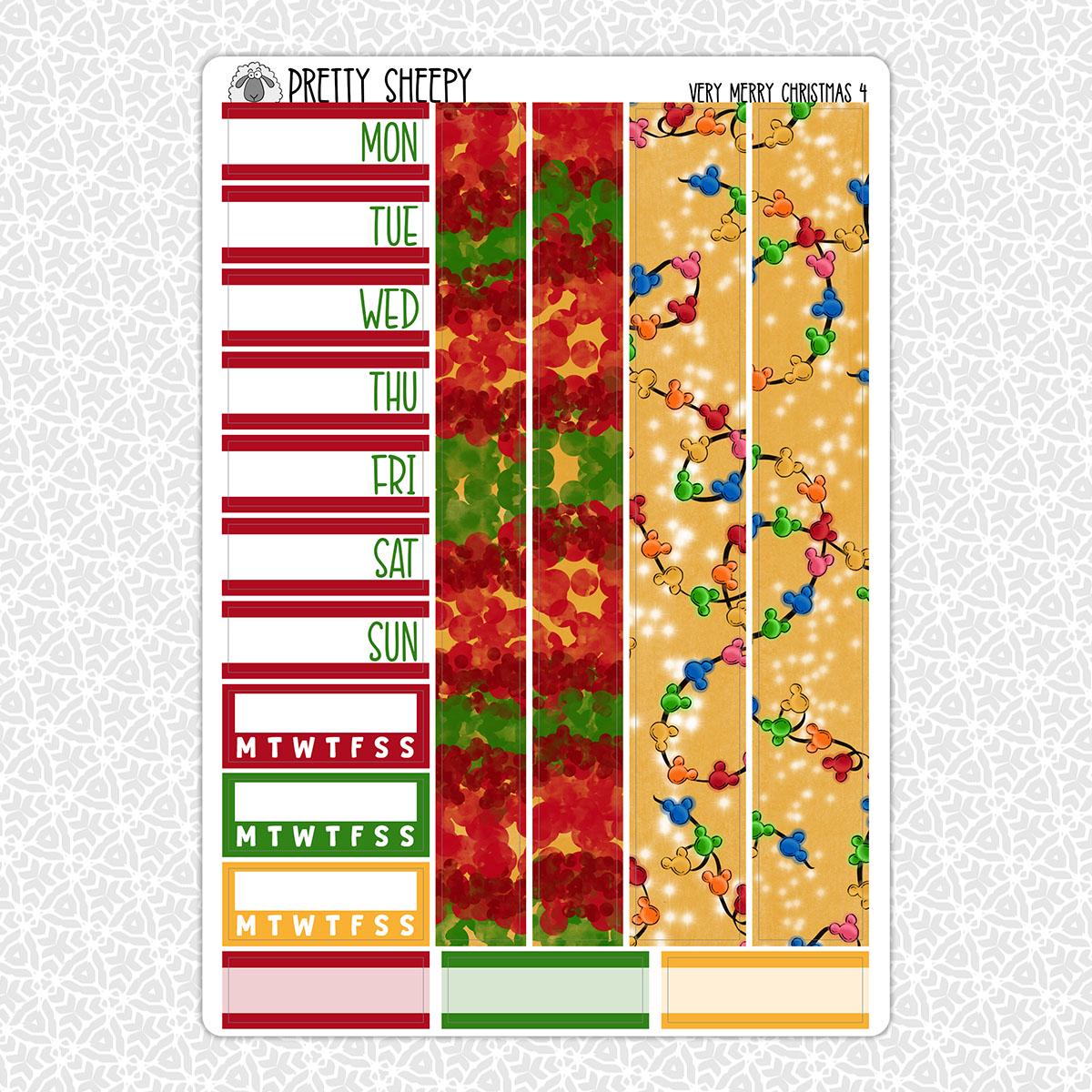 Planner Stickers Very Merry Christmas | Weekly Planner Kit Functional ...