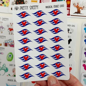 Sticker Sheet Magical Cruise Logo Stickers | Disney Cruise Fish Extender Gift 画像 2